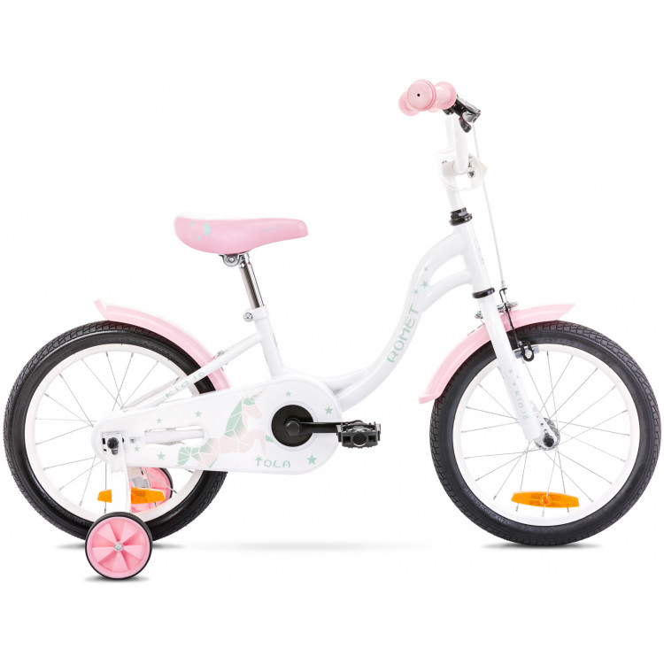 Detský bicykel 16 Romet Tola Bielo-ružový